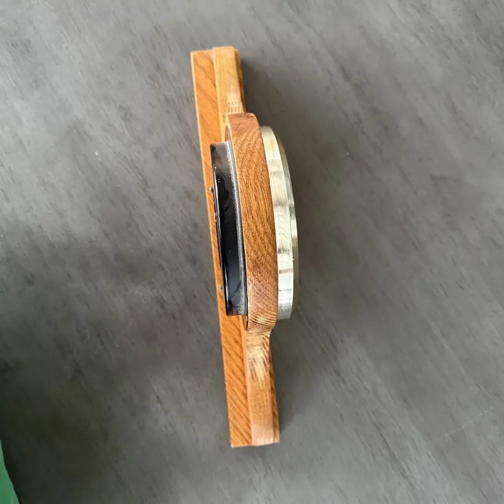 Vintage handmade wooden mantle clock quartz made in Japan